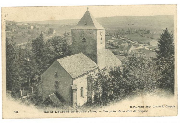 carte postale ancienne église de saint laurent 2