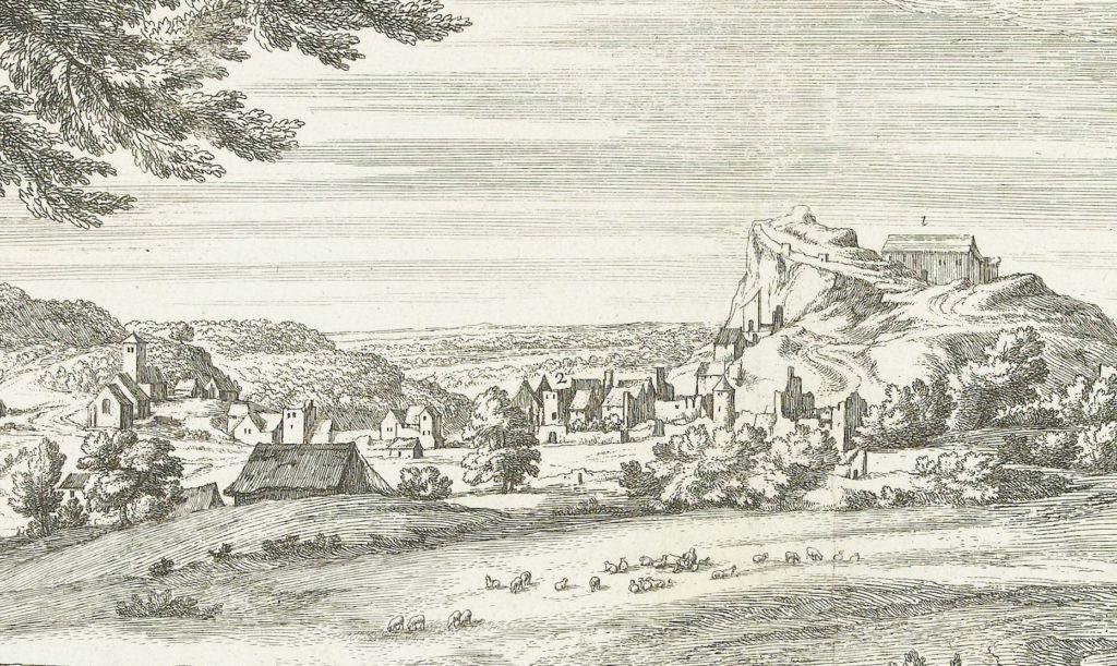 Gravure de Van der Meulen - Saint-Laurent-la-Roche - détail