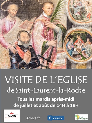 Affiche visite de l'église de Saint-Laurent-la-Roche