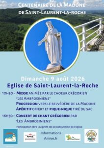 Affiche centenaire de la Madone de Saint-Laurent-la-Roche