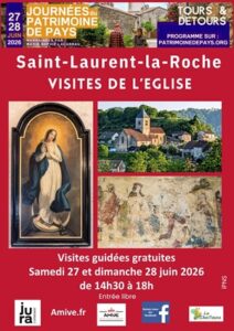 affiche journées du patrimoine de pays à Saint-Laurent-la-Roche