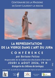 Affiche conférence La représentation de la Vierge dans l'art du Jura